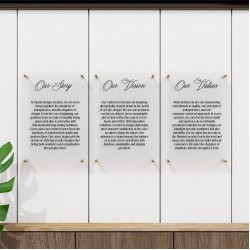 Custom Acrylic Plaque with UV Printing, Quality Office Decor, Corporate Motivation Quotes, Custom Company Policies, Business Logo Display Custom Acrylic Plaque with UV Printing, Quality Office Decor, Corporate Motivation Quotes, Custom Company Policies, Business Logo Display