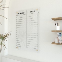 Personalized Acrylic To Do List Calendar, Custom Dry Erase Daily Tasks Planner, Acrylic To Do List Board for Wall, To Do List Gift Board