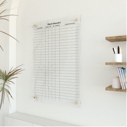 Acrylic Price List, Acrylic Financial Planner, Custom Acrylic Price List, Office Financial Display for Café, Acrylic Annual Calendar