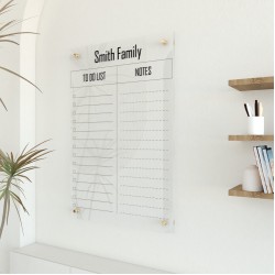 Personalized Acrylic To Do List Calendar, Custom Dry Erase Family Planner, Acrylic Wall Board for Family Task, To Do List Gift Board