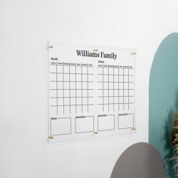 Personalized Acrylic Wall Calendar Personalized Monthly Weekly Planner, Family Dry Erase Organizer Personalized Acrylic Wall Calendar Personalized Monthly Weekly Planner, Family Dry Erase Organizer