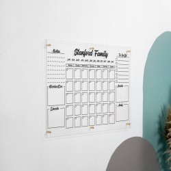 Custom Acrylic Monthly Wall Calendar, Personalized Family Dry Erase Board, Acrylic Wall Planner Custom Acrylic Monthly Wall Calendar, Personalized Family Dry Erase Board, Acrylic Wall Planner