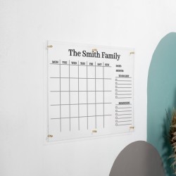 Personalized Acrylic Family Monthly Wall Calendar, Custom Acrylic Wall Calendar, Monthly Dry Erase Family Planner Personalized Acrylic Family Monthly Wall Calendar, Custom Acrylic Wall Calendar, Monthly Dry Erase Family Planner