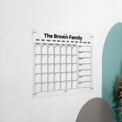 Personalized Acrylic Wall Calendar Monthly Dry Erase Board, Custom Family Wall Calendar, Acrylic Wall Planner Personalized Acrylic Wall Calendar Monthly Dry Erase Board, Custom Family Wall Calendar, Acrylic Wall Planner