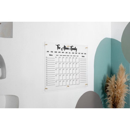 Personalized Acrylic Wall Calendar - Custom Family Planner - Dry Erase Board - Custom Wall Calendar - Acrylic Calendar Gift for Home&Office. Personalized Acrylic Wall Calendar - Custom Family Planner - Dry Erase Board - Custom Wall Calendar - Acrylic Calendar Gift for Home&Office.