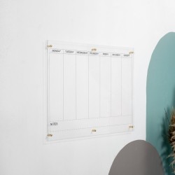 Minimalist Acrylic Calendar for Wall, Dry Erase Board for Weekly Organization , Personalized Acrylic Family Planner Minimalist Acrylic Calendar for Wall, Dry Erase Board for Weekly Organization , Personalized Acrylic Family Planner