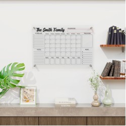 Personalized Acrylic Family Calendar, Acrylic Wall Calendar, Weekly Dry Erase Planner, Custom Wall Calendar Personalized Acrylic Family Calendar, Acrylic Wall Calendar, Weekly Dry Erase Planner, Custom Wall Calendar