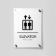 Elevator Sign with ADA Braille – Acrylic Elevator Door Signage, ADA Compliant Office Plate, Modern Wall Sign for Business, Accessible Lift Label, Tactile Lettering Signage