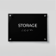 ADA Compliant Acrylic Storage Room Sign with Braille – Acrylic Door Plaque with Raised Lettering, Wall Mounted Accessible Business Sign with Silver Standoffs