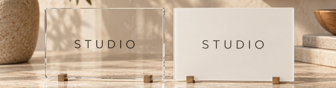 Clear or Opaque Acrylic Signs: How to Choose a Background