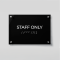 ADA Compliant Acrylic Staff Only Sign with Braille – Acrylic Office Door Plaque with Raised Lettering, Wall Mounted Accessible Business Sign with Silver Standoffs